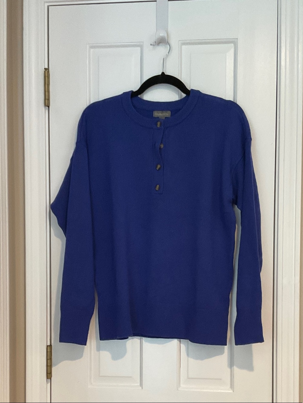 Style & Co. Royal Blue Men's Crewneck Henley Sweater